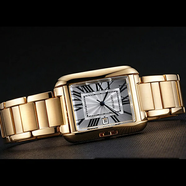 Cartier Tank Anglaise 30mm White Dial Gold Case And Bracelet new59159