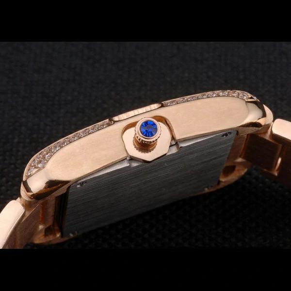 Cartier Tank Anglaise White Dragon Dial Diamonds Rose Gold Case Rose Gold Bracelet new59160