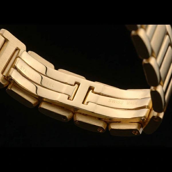Cartier Tank Anglaise White Dragon Dial Diamonds Gold Case Gold Bracelet new59161
