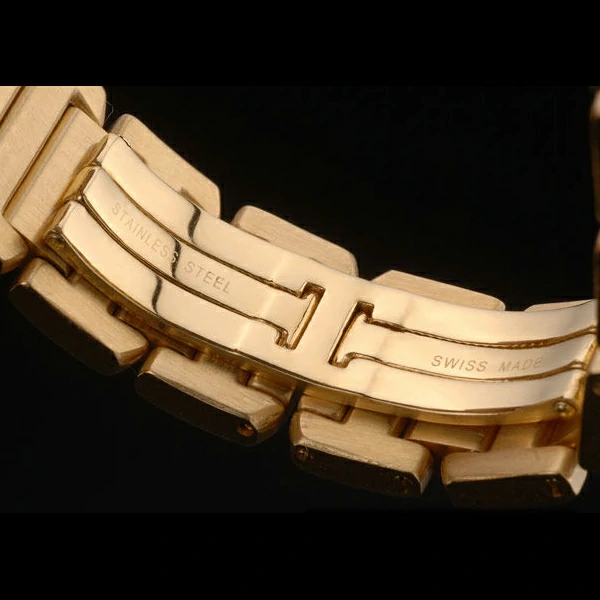 Cartier Tank Anglaise White Tortoise Dial Diamonds Gold Case Gold Bracelet new59162