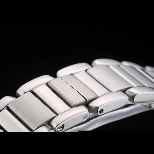 Cartier Tank Anglaise White Tortoise Dial Stainless Steel Case Two Tone Bracelet new59164