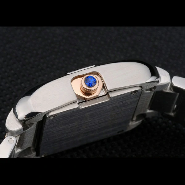 Cartier Tank Anglaise White Tortoise Dial Stainless Steel Case Two Tone Bracelet new59164