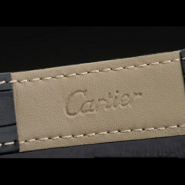 Cartier Tank Anglaise 30mm White Dial Gold Case Black Leather Bracelet new59181