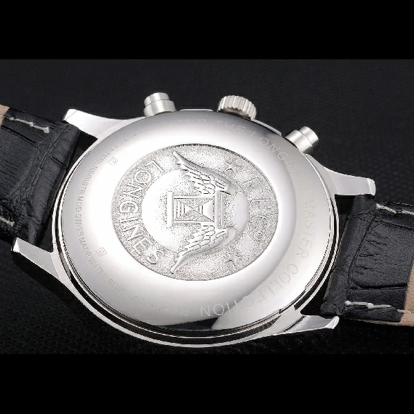 Longines Master Collection Black Leather Strap Black Dial new59189