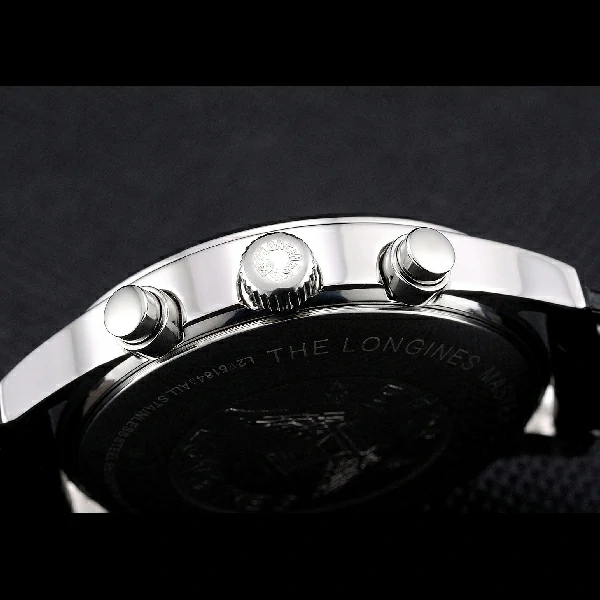 Longines Master Collection Black Leather Strap Black Dial new59189