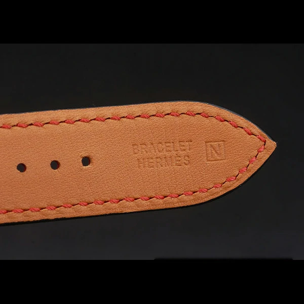 Hermes Heure H Rose Gold Bezel Red Leather Strap White Dial new59197