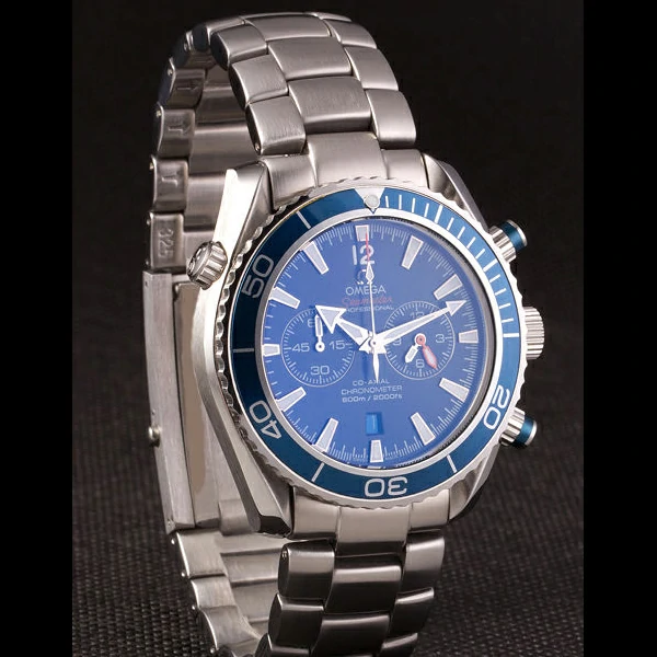 Omega Seamaster Planet Ocean Blue Tachymeter Blue Dial Stainless Steel Strap new59203