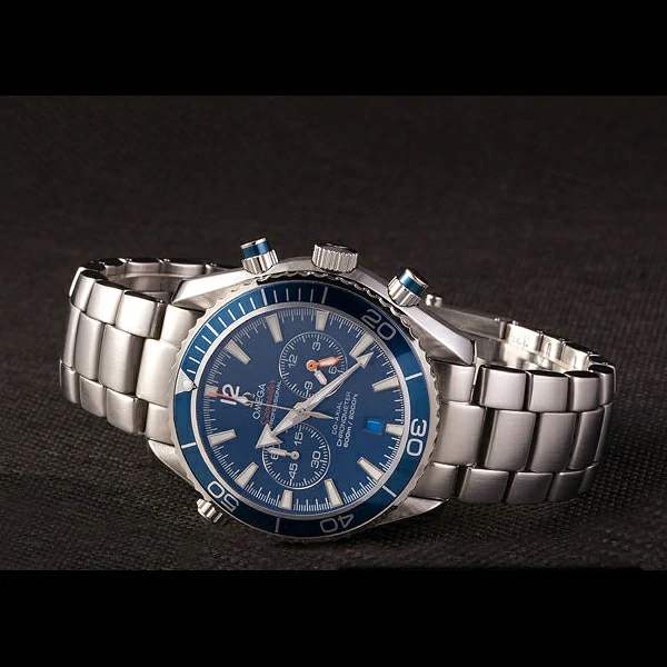 Omega Seamaster Planet Ocean Blue Tachymeter Blue Dial Stainless Steel Strap new59203