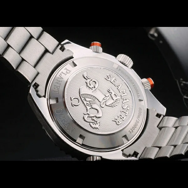 Omega Seamaster Planet Ocean Orange Tachymeter Black Dial Stainless Steel Strap new59205