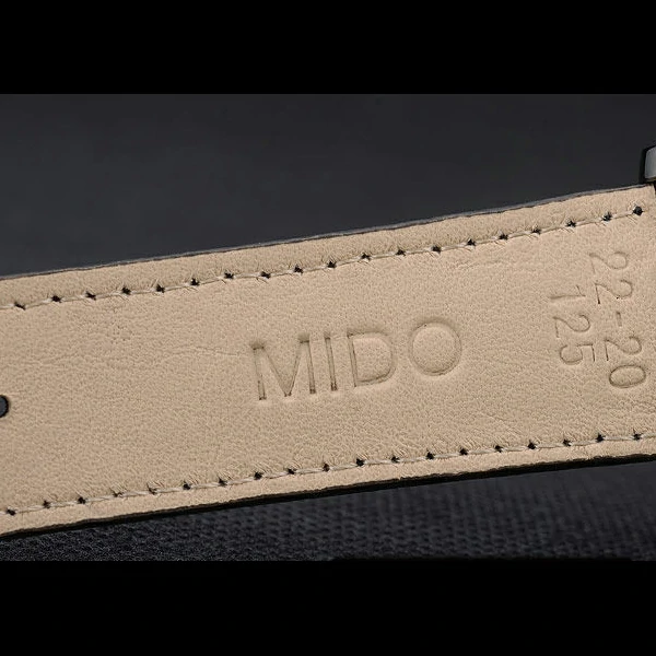 Mido Multifort Black Ceramic Bezel Black Croco Leather Bracelet Black Dial new59223