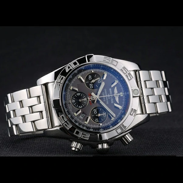 Breitling Certifie Stainless Steel Bezel Navy Dial new59233