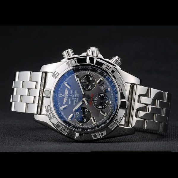 Breitling Certifie Stainless Steel Bezel Navy Dial new59233