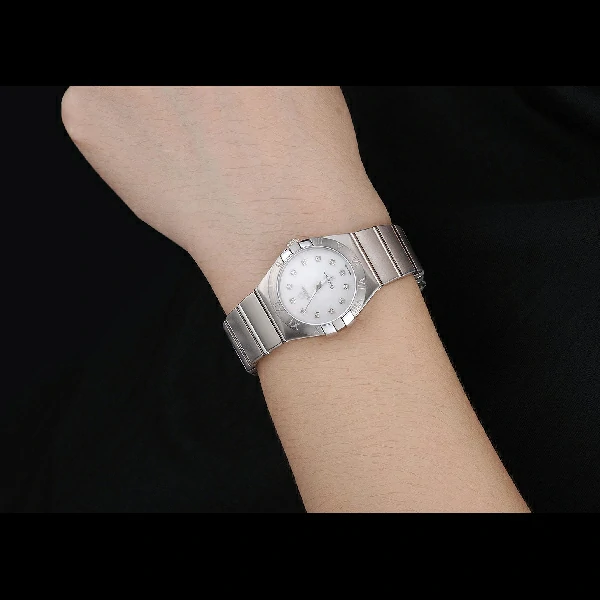 Lady Omega Constellation Stainless Steel Bracelet Silver Dial new59236