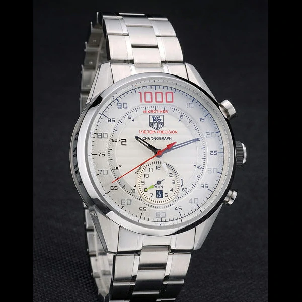 Tag Heuer MikroTimer Stainless Steel Strap White Dial new59257