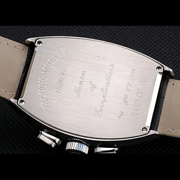 Franck Muller Casablanca Black Croco Leather Strap Tourbillon new59259