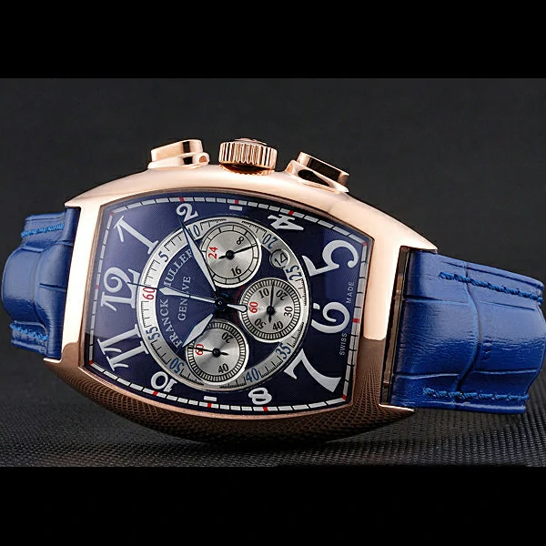 Franck Muller Casablanca Blue Croco Leather Strap Blue Dial new59263