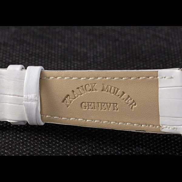 Franck Muller Casablanca White Croco Leather Strap White Dial new59264