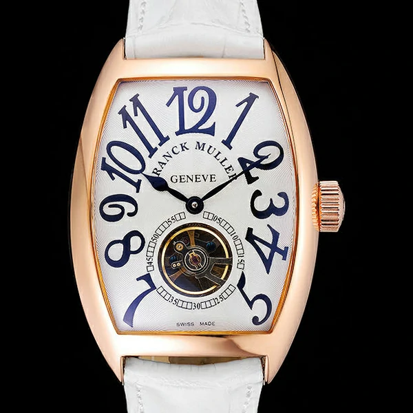 Franck Muller Casablanca White Croco Leather Strap White Dial new59265