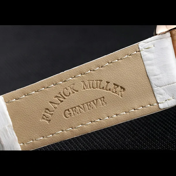 Franck Muller Casablanca White Croco Leather Strap White Dial new59265