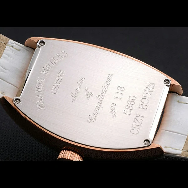 Franck Muller Casablanca White Croco Leather Strap White Dial new59265