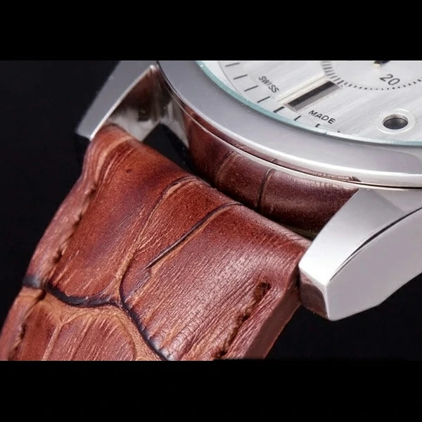 Mido Multifort Brown Croco Leather Strap White Dial new59274