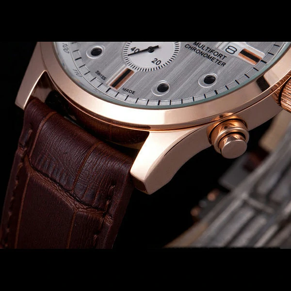 Mido Multifort Brown Croco Leather Strap White Dial new59275