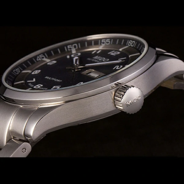 Mido Multifort Stainless Steel Strap Black Silver Dial new59277