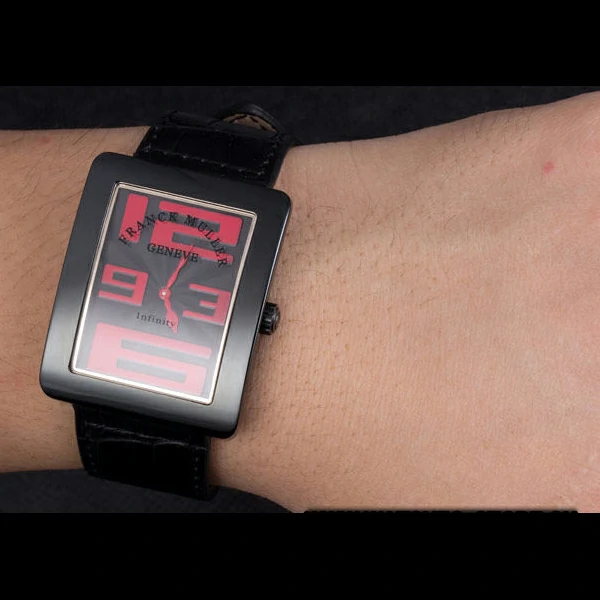 Franck Muller Infinity Red Dial Numbers Black Croco Bracelet new59287