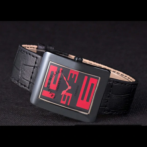 Franck Muller Infinity Red Dial Numbers Black Croco Bracelet new59287