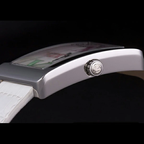Franck Muller Infinity Stainless Steel Bezel White Croco Bracelet new59293