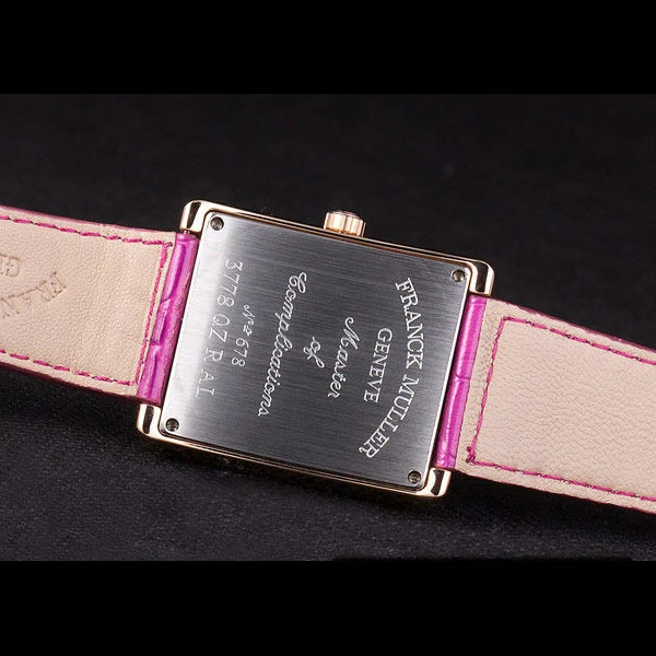 Franck Muller Infinity Rose Gold Bezel Fuchsia Croco Bracelet new59296