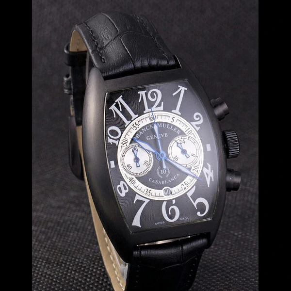 Franck Muller Casablanca White Dial Numbers Black Croco Strap new59314