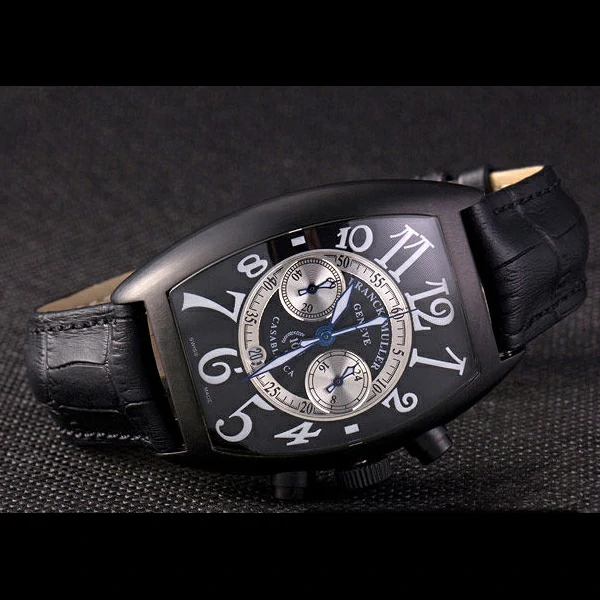 Franck Muller Casablanca White Dial Numbers Black Croco Strap new59314