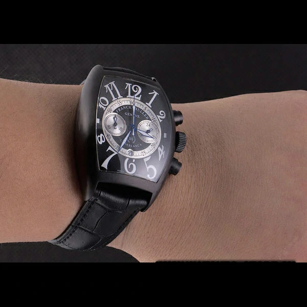 Franck Muller Casablanca White Dial Numbers Black Croco Strap new59314