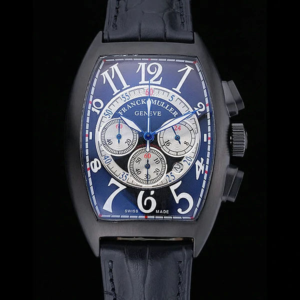 Franck Muller Casablanca White Dial Numbers Black Croco Strap new59315