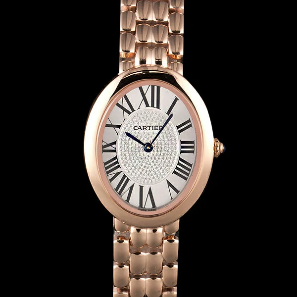 Cartier Baignoire White Dial Pink Gold Case And Bracelet new59387