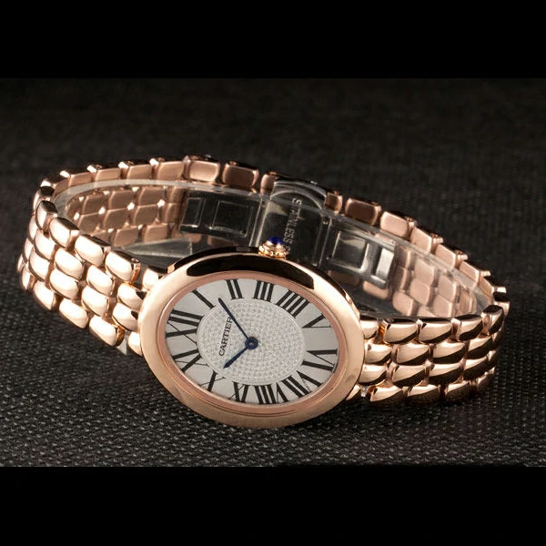 Cartier Baignoire White Dial Pink Gold Case And Bracelet new59387