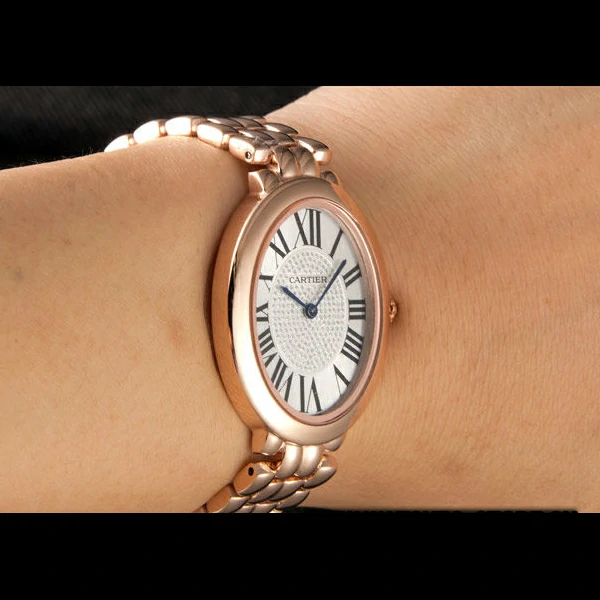 Cartier Baignoire White Dial Pink Gold Case And Bracelet new59387