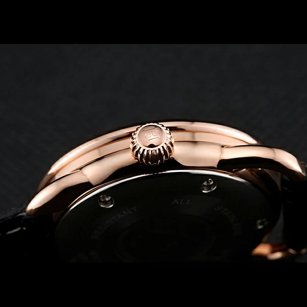 Hermes Classic Croco Leather Strap Black Dial new59404