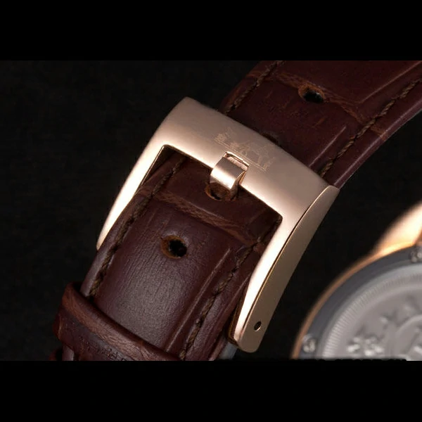Hermes Classic Croco Leather Strap Rose Gold Dial new59405
