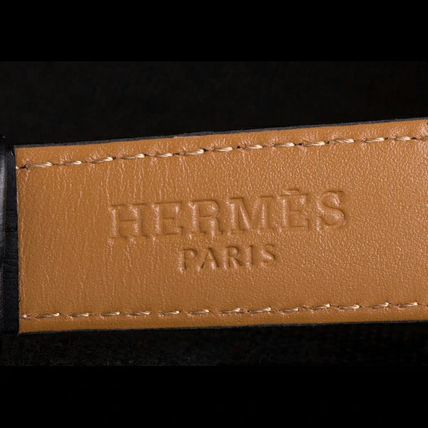 Hermes Classic Croco Leather Strap Navy Dial new59410