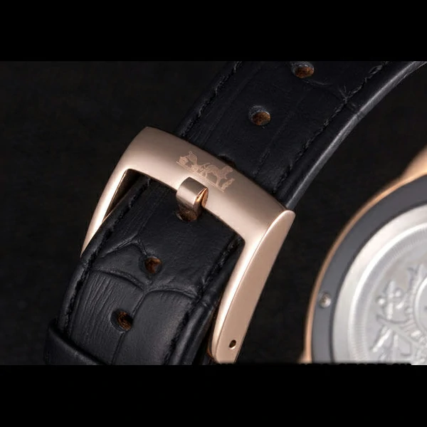 Hermes Classic Croco Leather Strap Multicolor Patterned Logo Dial new59412