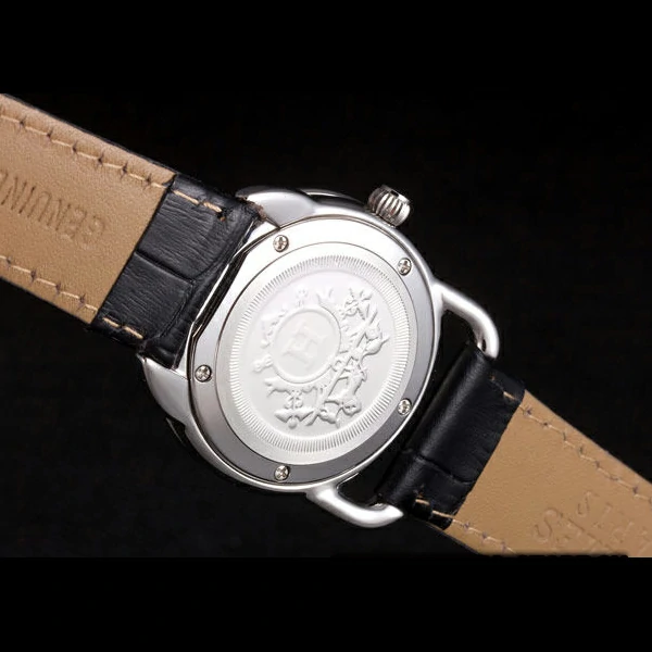 Hermes Classic Croco Leather Strap Multicolor Patterned Logo Dial new59413
