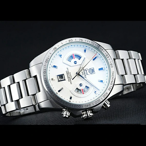Tag Heuer Grand Carrera Stainless Steel Bracelet White Dial new59430