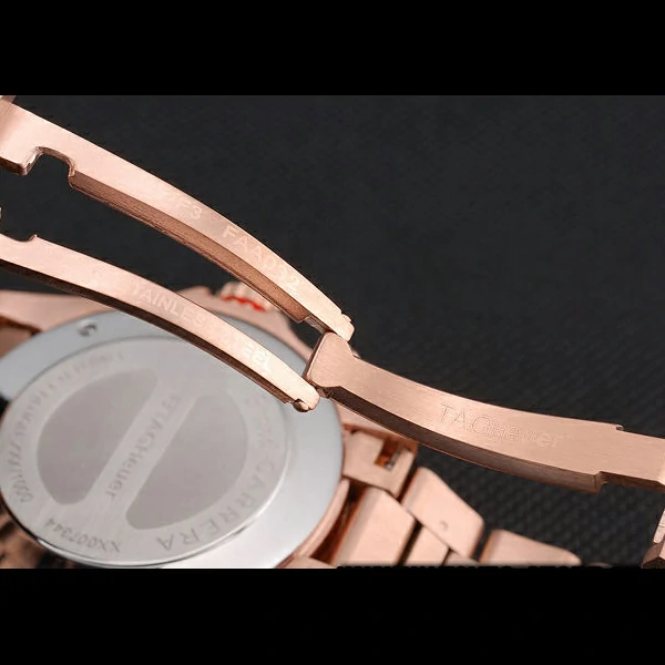 Tag Heuer Grand Carrera Rose Gold Bracelet Black Dial new59431