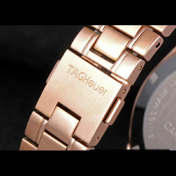 Tag Heuer Carrera Rose Gold Bracelet White Dial new59435