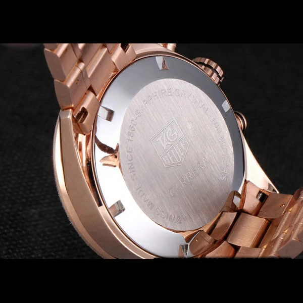 Tag Heuer Carrera Rose Gold Bracelet White Dial new59435