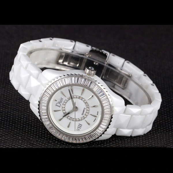 Dior VIII Baguette Cut White Diamonds with Diamond Encrusted Dial new59447