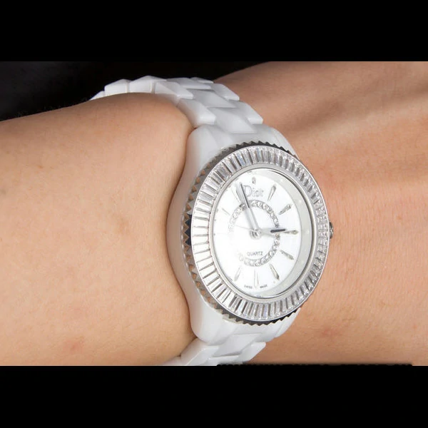 Dior VIII Baguette Cut White Diamonds with Diamond Encrusted Dial new59447