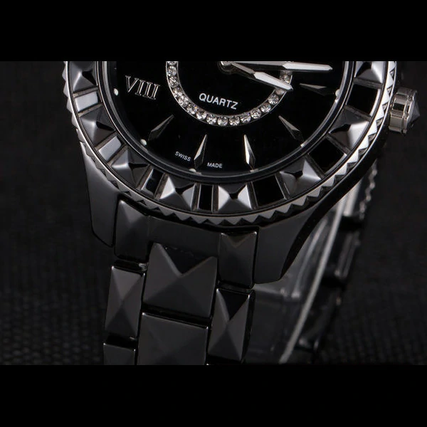 Dior VIII Ceramic Black Bezel Black Bracelet new59451